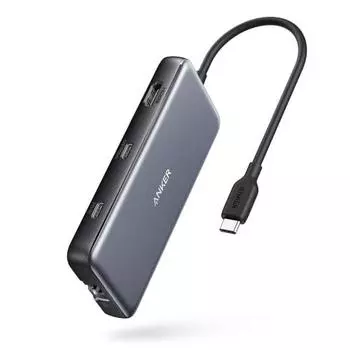 Anker PowerExpand 8-in-1 USB-C PD 10Gbps Data Hub 100W USB Power Delivery Compatible USB-C Port 4K (60Hz) Output Compatible HDMI Port 10Gbps High Spee