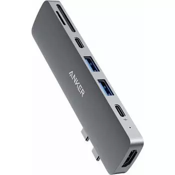 Anker PowerExpand Direct 7-в-2 USB-C PD Media Hub/совместимый с 4K порт HDMI/совместимая подача питания 100 Вт/порт USB-C/порт USB-A/слот для карт microSD и SD