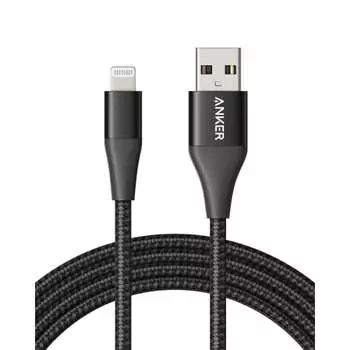 Anker PowerLine+ II Lightning Cable MFi Certified Heavy Duty Compatible with iPhone 14 / 13 / 12 / SE (3rd Generation) iPad (1.8m Black)