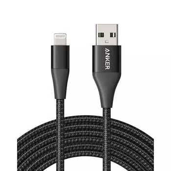 Anker PowerLine+ II Lightning Cable MFi Certified Heavy Duty Compatible with iPhone 14 / 13 / 12 / SE (3rd Generation) iPad (3.0m Black)