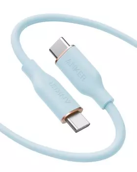 Anker PowerLine III Flow Cable Anker Cable PD Compatible Silicone Material 100W Compatible with iPhone 16 15 Galaxy iPad Pro Ice USB-C & USB-C