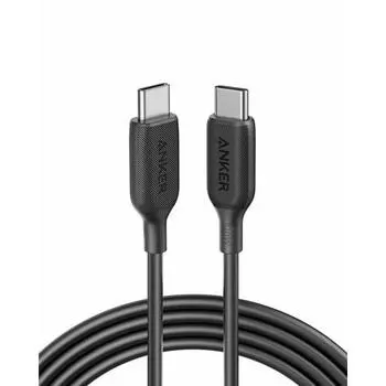 Anker PowerLine III USB-C & USB-C 2.0 100W Cable (1.8m Black) [Ultra Durable/USB PD Compatible] Compatible with iPhone 16 / 15 MacBook Pro/Air iPad Pr