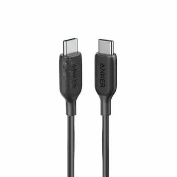 Anker PowerLine III USB-C & USB-C 2.0 Cable (0.9m Black) Ultra Durable 60W USB PD Compatible with iPhone 16 / 15 MacBook Pro/Air iPad Pro Galaxy