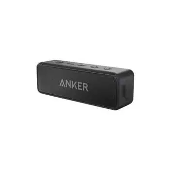 Anker Soundcore 2 (Зарядка через USB Type-C, 12 Вт, Bluetooth 5, 24 часа непрерывного воспроизведения) [Полная совместимость с беспроводным стерео/Улучшенные басы/IPX7 с