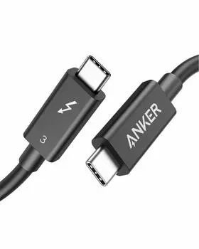 Anker Thunderbolt 3 Cable Output 40Gbps High Speed Data Transfer 4K Compatible 5K Compatible with iPhone 16 15 MacBook iPad and others USB-C & USB-C