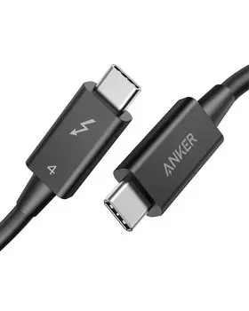 Anker Thunderbolt 4 100W Cable Black 100W Output 8K Compatible 40 Gbps High Speed Data Transfer Compatible with iPhone 16 15 MacBook Air Pro iPad and