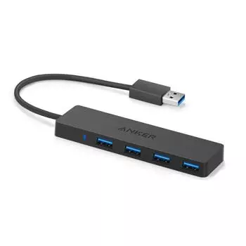 Anker Ultra Slim 4 Port Hub High Speed Hub Lightweight and Compact USB3.0 USB3.0