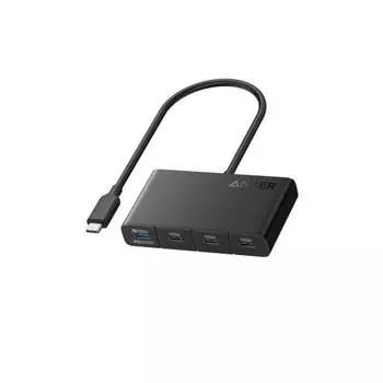 Anker USB-C Hub (4-in-1, 10Gbps) 100W USB PD Compatible with 10Gbps High Speed ??Data Transfer USB-C Port Compatible with MacBook Pro/iPad/iPhone 15 /