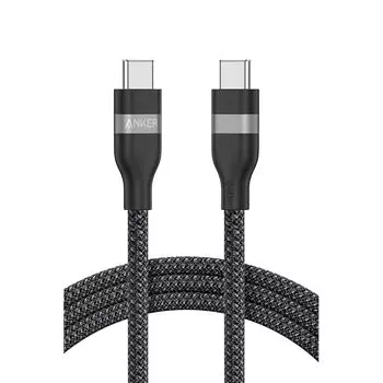 Anker USB-C и кабель (1,8 м, 240 Вт, сверхпрочный нейлон) USB PD совместимый MacBook Pro iPhone 15 Galaxy iPad Pro/Air Различные поддержки черный
