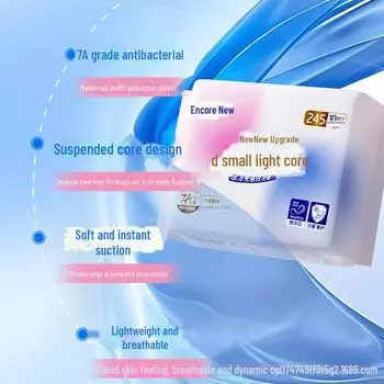 Ankexin 7A антибактериальная ультратонкая дышащая гигиеническая прокладка «день и ночь» с подвесным сердечником Model 285 - 8 pieces