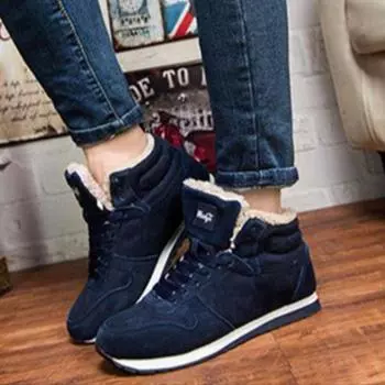 Ankle Flat Men s Snow Boots Outdoor Hiking Booties Male Winter Shoes Sale Thick Plush Cotton Shoe Original Deals Fur Work Luxury 36