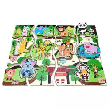 Anko Zoo Jigsaw Puzzle Water Play Наклейка 26p, Корейские игрушки для ванной