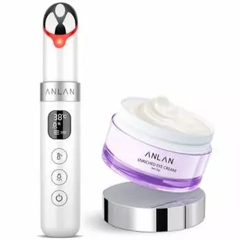 ANLAN Eye Care, Facial Beauty Device, Thermal Care, 3 Types of Light Beauty LCD Display, Adjustable Temperature, Eye Beauty, Mouth Care, Eye Facial Ca