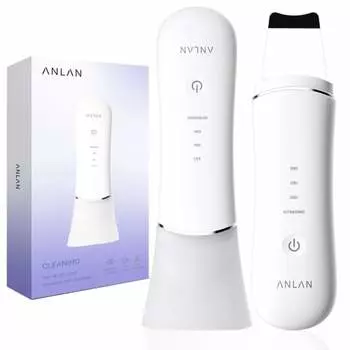 ANLAN Premium Water Peeling Facial Device Ультразвуковой пилинг EMS Lift Care Ion Facial Device [Магнитная зарядка] Многоцелевой, водонепроницаемый, унисекс, би