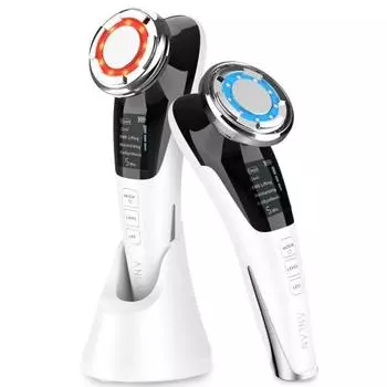 ANLAN Устройство для красоты лица EMS Горячая и холодная терапия Светодиодная лампа 8 функций в 1 Устройство для красоты лица с горячей и холодной водой для ухода за глазами и полостью рта Ионные поры Главная F