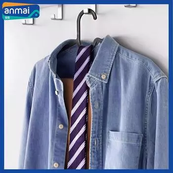 Anmai 10pcs Multi-function Slip Resistant Cloth Hanger Rack Wardrobe Coat Pants Necktie Dress Hangers Closet Cloth Organization чёрный