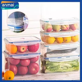 Anmai Большая емкость герметичные контейнеры для хранения продуктов питания утолщенные четырехсторонние запирающиеся пряжки кемпинг пикник холодильник организация