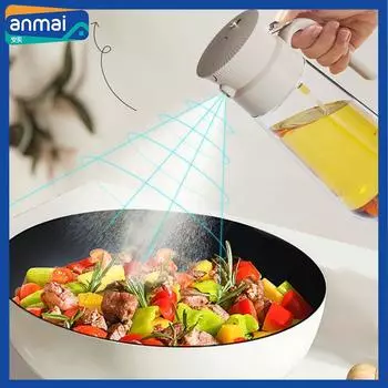 Anmai Glass Oil Spray Bottle Atomizing Cooking Oil Dispensers Olive Oil Sprayer Mister for Air Fryer Salad Baking BBQ Camping