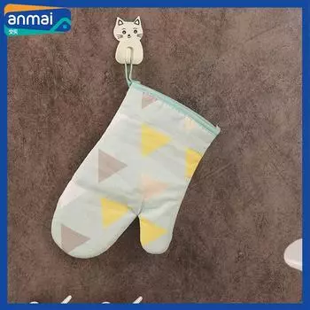 Anmai хлопковые рукавицы для микроволновой печи кухонные силиконовые рукавицы термостойкие водонепроницаемые гриль фритюрница с крючком для выпечки