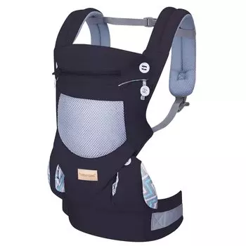 ANMERCO Baby переноска-кенгуру 3D air baby с защитой головы от ветра и местом для хранения вещей для машины для новорожденных до 3 лет, черная, лицом вперед, обнимающая, переноска,