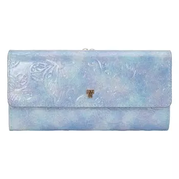 ANNA SUI Длинный кошелек с застежкой Ladies Papillon 315810 316890 из коровьей кожи Ladies Light Blue [82]
