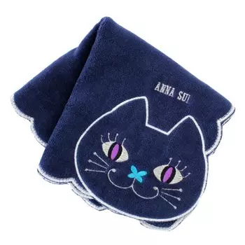 ANNA SUI Полотенце Носовой платок Хлопковый носовой платок Полотенце Полотенце для рук Кошка Кошка Женское (100% / 25см) Женский (военно-морской флот)