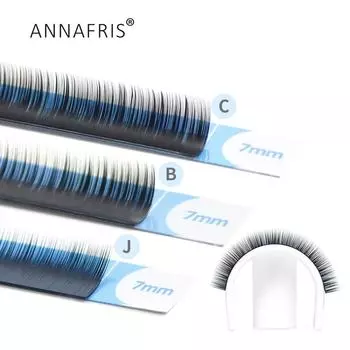 ANNAFRIS Наращивание нижних ресниц 5-6-7 мм MIX J/B/C Завиток под ресницами Индивидуальные короткие нижние ресницы из натуральной норки