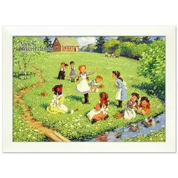 Anne of Green Gables Picnic Jigsaw Puzzle + Picture Frame Set, Korean popular puzzles