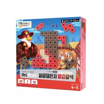 Anniblock Puzzle Challenger Preacinder Red Brown, 1, 22 Peace, Корея Лучшая головоломка для малышей