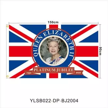 Anniversary 70th Queen Queen Elizabeth Ii Flag Union Jack 90150cm Tapestry BJ2004, 60*90cm