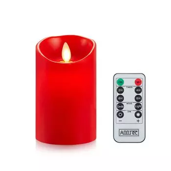 AnnTec LED Candle LED Battery Автоматическое выключение Исцеляющее мерцание, как настоящий теплый цвет Без энергии Поставляется со специальным пультом дистанционного управления Регулируемый светодиодный светильник для улицы