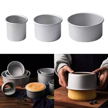 Анодированный противень для торта, простой в использовании, алюминиевый противень для торта, многофункциональный противень для выпечки десертов, печенья и сладостей A