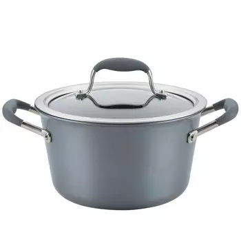 Anolon Advanced Home Hard Anoded Antistick Tapered Quart Saucepan/Castlepot 4.5 (Лунный камень)
