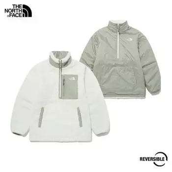 Анорак из двухстороннего флиса North Face Play Green Nj4fp56b Ivory/100(L)