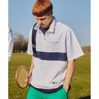 Анорак с полувырезом для тенниса FILA FE2JKF5106XOWH OFF WHITE/090