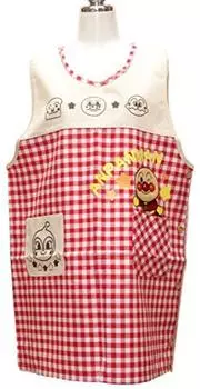 Anpanman Left Side Button Pullover Apron Red A02920-43