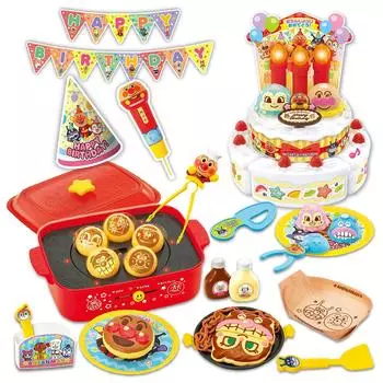 Anpanman У всех домашняя вечеринка, специальный набор для праздничного торта на горячую тарелку. Давайте веселиться! &