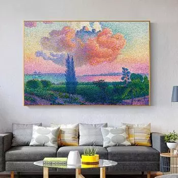 Анри Эдмонд Розовое Облако Картина Плакат Печать Холст Стена Гостиная Поп-Арт Украшение Дома 21cm30cm NoFrame