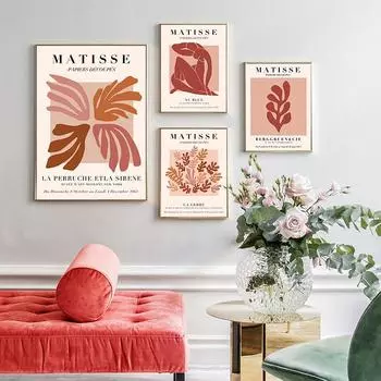 Анри Матисс абстрактная картина на холсте ретро иллюстрации настенные художественные принты винтажный постер галерея настенные панно красный домашний декор 21cm30cm NoFrame