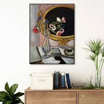 Анри Матисс An Mons Au Miroir Noir Картина маслом Плакат Печать Гостиная Поп-Арт 21cm30cm NoFrame