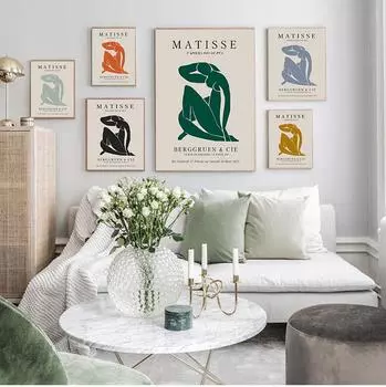 Анри Матисс Блюз модные ретро современные настенные художественные постеры и принты абстрактный настенный холст без рамки 21*30cm