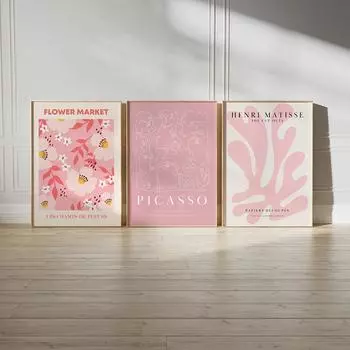 Анри Матисс Пикассо плакаты принты цветочный рынок настенное искусство абстрактная картина на холсте скандинавская картина для гостиной домашний декор 21x30cm No Framed