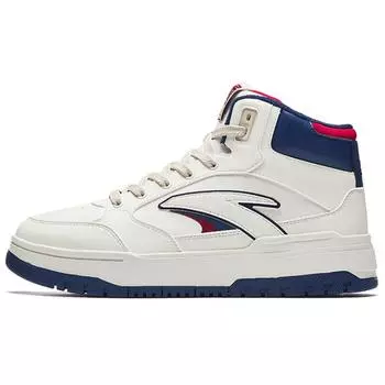 Anta 982 Fleece Casual Trendy Warm Non-Slip Wear-Resistant High-Top Sneakers Men Sneakers White Blue Red 112448961-1 44