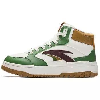 Anta 982 Fleece Comfortable Versatile Warm Durable High-Top Skate Shoes Men Sneakers Green White Brown 112448961-3 44