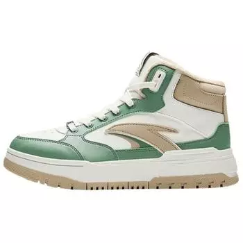 Anta 982 Fleece Comfortable Warm Non-Slip High-Top Sneakers Women Sneakers White Beige Green 122448961-3 38