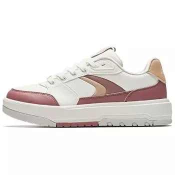 Anta 982 Moon Shadow Comfortable Versatile Non-Slip Wear-Resistant Low-Top Skate Shoes Women sneaker White Red 122518060-7 35.5