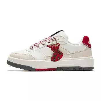 Anta 982 Moon Shadow Good Things Happen Casual Sports Non-Slip Shock Absorbing Wear-Resistant Low-Top Sneakers Women Sneakers White Red 122518060-8 36