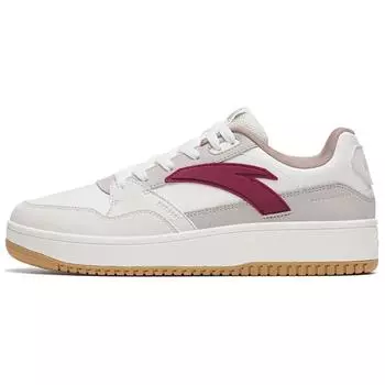 Anta 982 Retro Fashion Slip Resistant Durable Low Top Skate Shoes Women Sneakers White Gray 122438063R-1 35.5