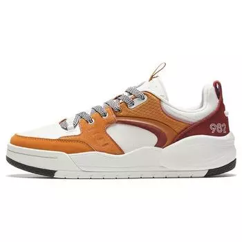Anta 982Evo нескользящие износостойкие низкие кроссовки для скейтбординга женские кроссовки белые коричневые красные 122338062-5 36.5