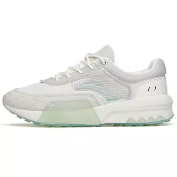 Anta A Series Ткань Синтетическая кожа Спортивные нескользящие низкие повседневные туфли Женские кроссовки Зеленый Белый 122228871-1 40